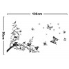 Tree Butterflies Flowers Wall Decals 